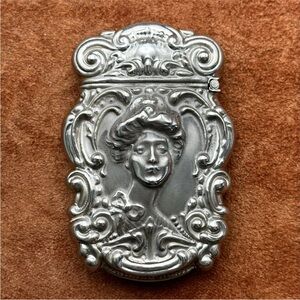 Antique Victorian Art Nouveau Ornate Sterling? Silver Vesta MatchCase
